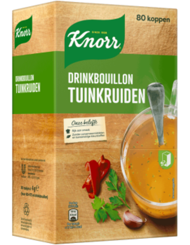 Knorr Drinkbouillon Tuinkruiden, 80 zakjes