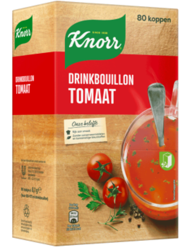 Knorr Drinkbouillon Tomaat, 80 zakjes